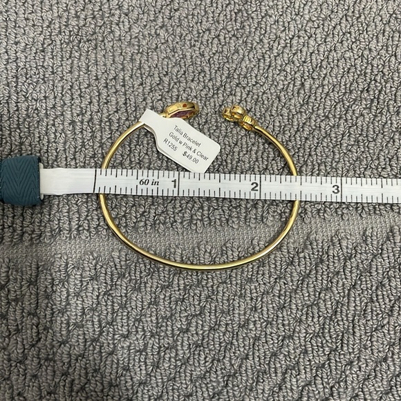 “Talia” Gold Toned Necklace and Bangle Bracelet Set - Picture 12 of 13